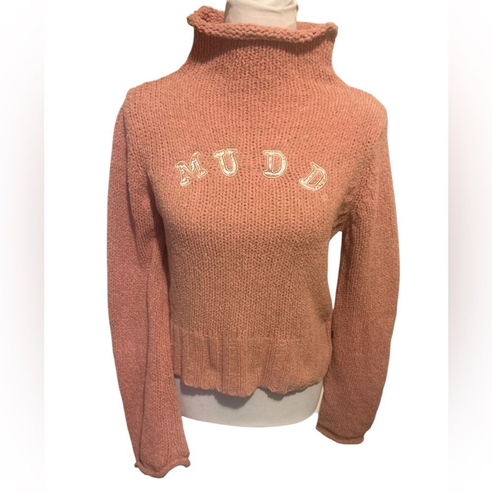 Vintage Mudd Turtleneck Sweater 90s Y2K Comfy Soft Large
